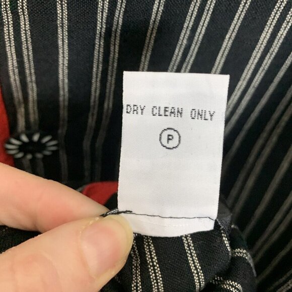 Koos Of Course Womens Jacket 3X Red Black Linen Rayon Reversible Art To Wear - Picture 7 of 13